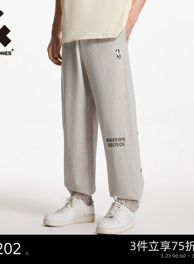 [商场爆款]杰克琼斯男装春季卫裤NBA联名款刺绣长裤裤子22531D024