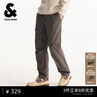 宽松百搭纽扣抽绳双腰头裤 杰克琼斯男装 休闲裤 新款 子 2026春季