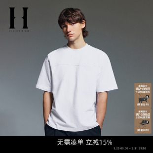 HIGH2026年春季 男款 潮流男装 短袖 T恤 字母刺绣圆领打底衫 SEASON