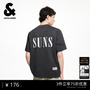 NBA联名太阳队T恤运动宽松纯棉舒适短袖 新款 上衣 春季 杰克琼斯男装