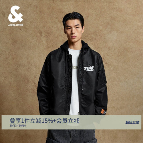 杰克琼斯男装短款棉服秋冬季