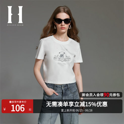 SEASONHIGH短袖休闲常规印花印花