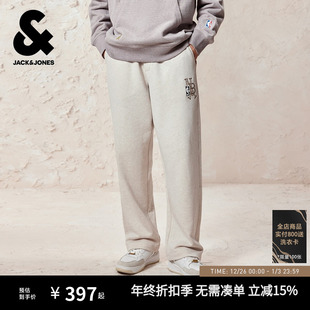 NBA联名口袋松紧抽绳字母长裤 杰克琼斯男装 2025年新款 卫裤 子 秋季