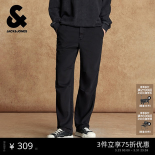 新款 杰克琼斯春季 男装 休闲裤 子225414007男款 直筒长裤 商场爆款