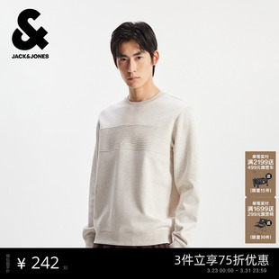 商场爆款 立体绣卫衣长袖 杰克琼斯男装 美式 上衣225333028 春季