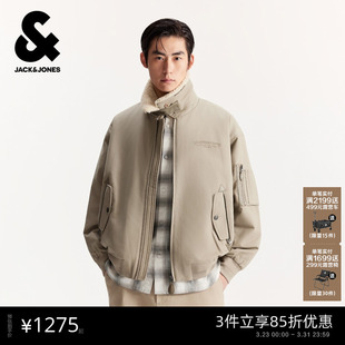 新款 春季 杰克琼斯男装 宽松翻领潮棉服外套225409003 商场尖货