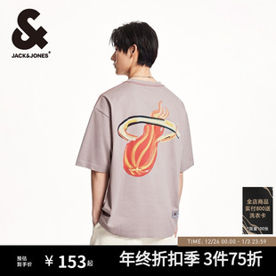 迈阿密热火队篮球涂鸦短袖 2025年秋季 杰克琼斯男装 T恤 NBA联名
