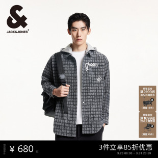 上衣衬衫 杰克琼斯男装 潮流百搭字母刺绣连帽长袖 舒适时尚 外套 秋季