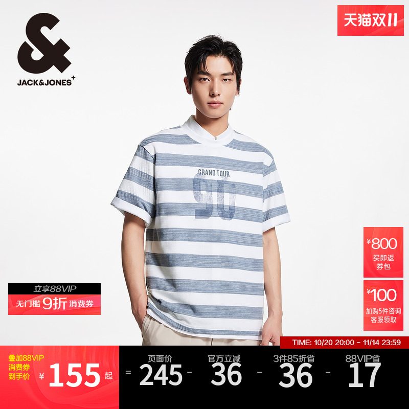 杰克琼斯休闲上衣短袖T恤