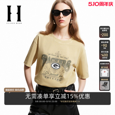 SEASONHIGH女士夏季短袖