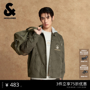 潮流男装 杰克琼斯2026年春季 棉衣衣身满印225409046 商场爆款