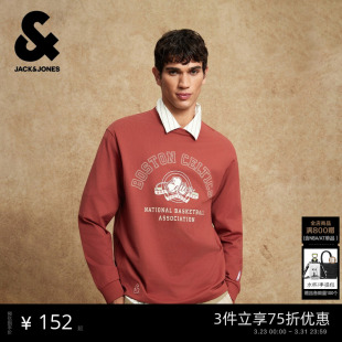 纯棉上衣 T恤长袖 杰克琼斯男装 NBA联名凯尔特人队2026年潮流士春季