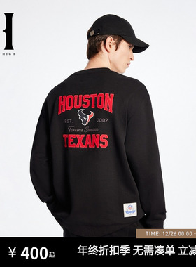 SEASON HIGH男装NFL联名卫衣冬季新款刺绣印花宽松圆领长袖上衣