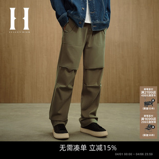 工装 新款 HIGH24春季 多口袋休闲裤 男装 风宽松纯色百搭时尚 SEASON