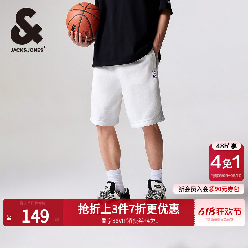杰克琼斯男装NBA联名湖人队篮球潮运动风短裤子五分裤2026年春季