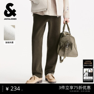 NBA联名男装 杰克琼斯春季 卫裤 加绒长裤 子22541D013 裤 商场爆款