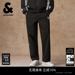 卫裤 胶印舒适宽松休闲长裤 春季 潮时尚 子 新款 杰克琼斯NBA联名男装