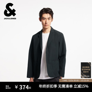 宽松休闲西装 杰克琼斯男装 纯色cleanft廊形西装 新款 外套上衣 秋季