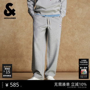 杰克琼斯春季男装卫裤子休闲长裤宽松松紧腰NBA联名洛杉矶湖人队