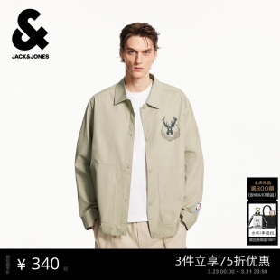 2025年篮球休闲翻领夹克外套上衣 酷春秋季 杰克琼斯男装 NBA联名款