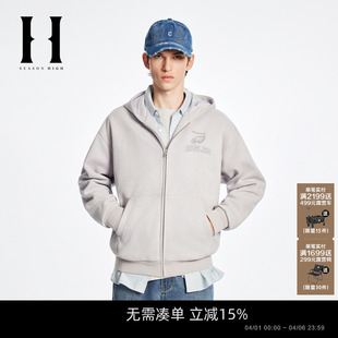 新款 SEASON HIGH男装 NFL联名夹克春季 刺绣合体连帽外套 时尚