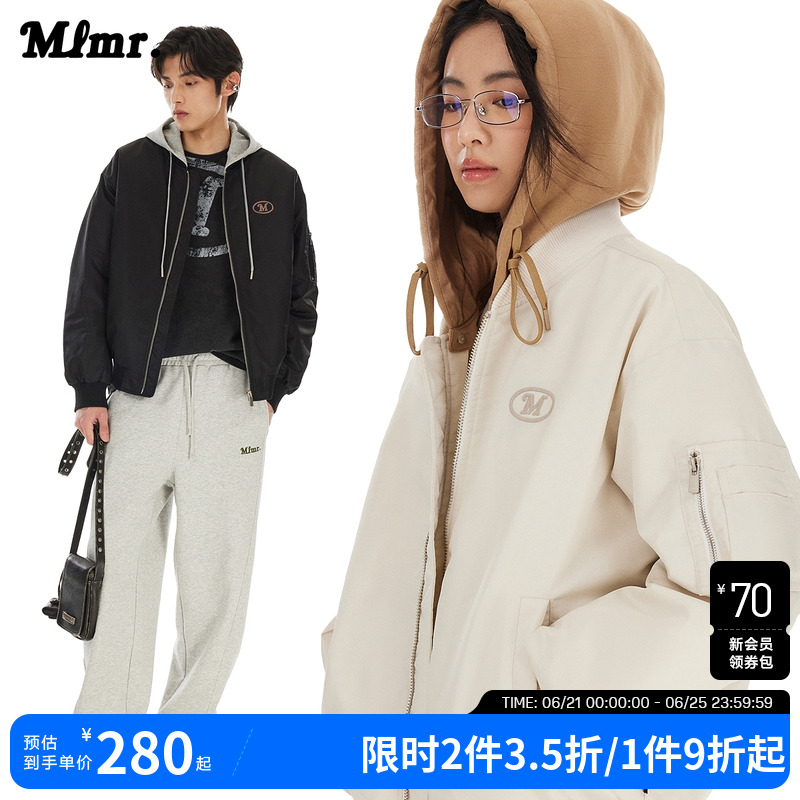 落肩宽松版型；白鸭绒/灰鸭绒内里填充