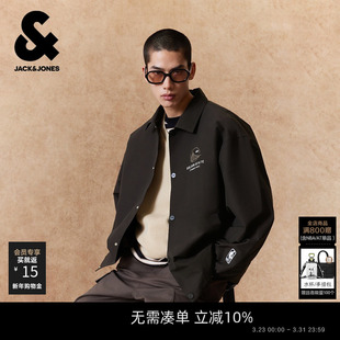 春季 杰克琼斯男装 勇士队 夹克立体字母图案宽松 NBA联名款