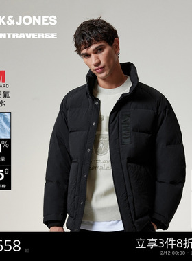 【AT系列】杰克琼斯男装冬季新款潮立领宽松羽绒服户外防泼水外套