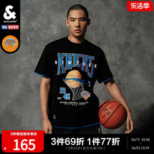 杰克琼斯时尚NBA纽约尼克斯队联名款略宽松版型休闲短袖T恤男装