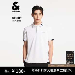 式 刺绣清爽短袖 士polo衫 新款 衣翻领T恤高级 秋季 杰克琼斯男装