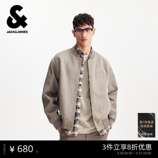 外套男士 杰克琼斯春季 夹克宽松棒球领长袖 男装 酷帅穿搭上衣 新款