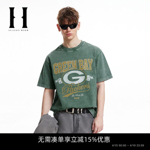 SEASONHIGH)短袖纯棉T恤