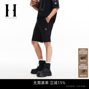 潮徽章刺绣装 SEASON 男装 NFL联名常规休闲短裤 饰双侧插袋 HIGH春季