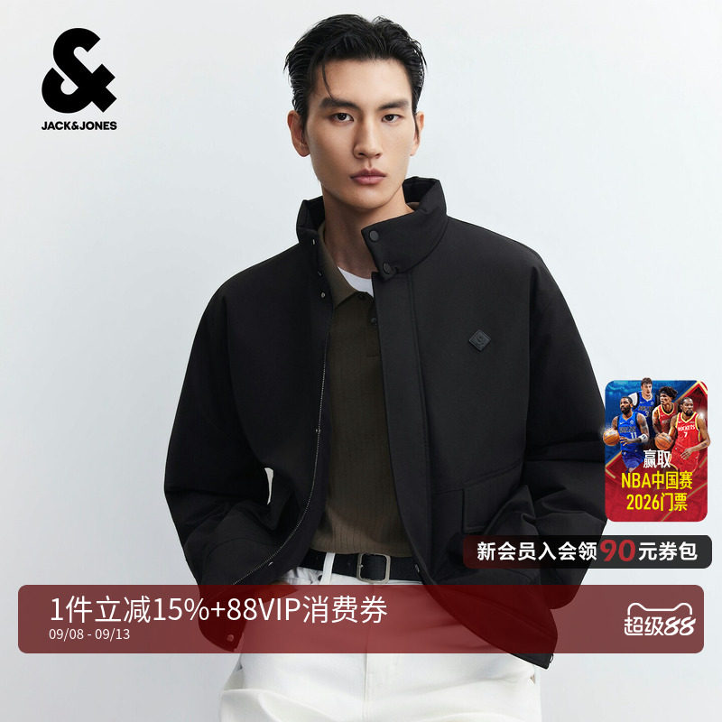 杰克琼斯秋冬男加厚立领棉衣