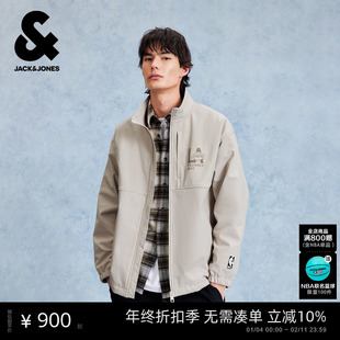 杰克琼斯春季男装外套棉服棉衣时尚百搭潮流宽松立领洛杉矶湖人队