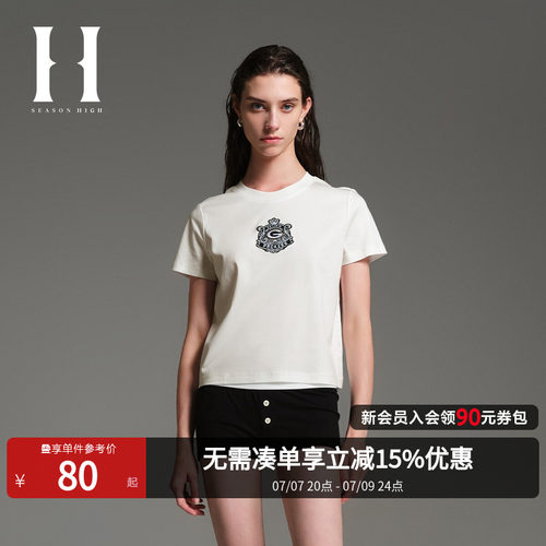 SEASONHIGH女士夏季短袖