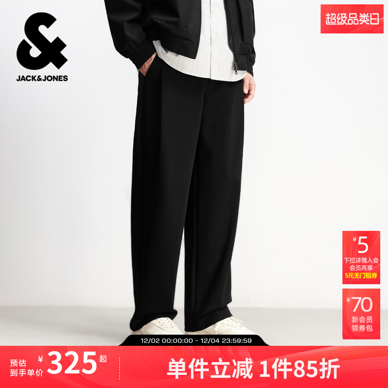 松紧抽绳腰头，双侧插袋，腰头褶皱设计