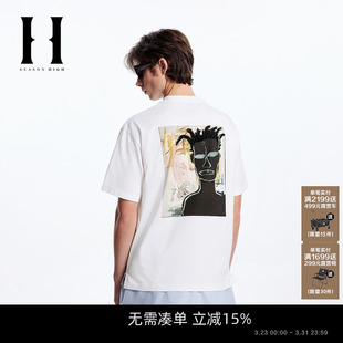 男款 SEASON 短袖 潮流宽松胶印字母纯色打底衫 T恤 HIGH2026年春季