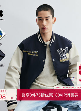 杰克琼斯NBA勇士男棒球棉服