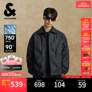 夹克外套男装 杰克琼斯颜值轻羽冬轻薄衬衫 无缝压胶轻薄羽绒服