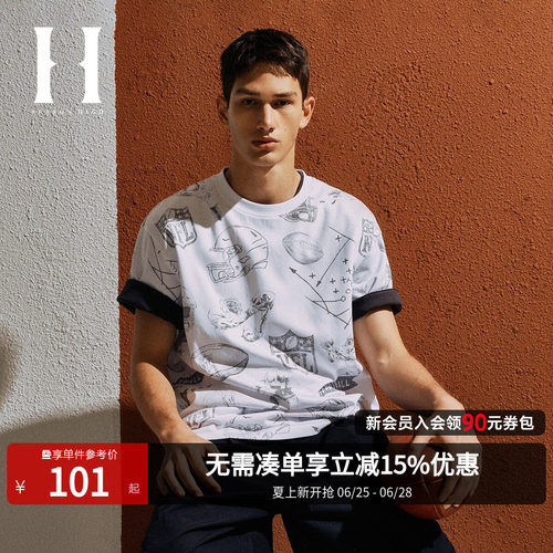 SEASONHIGH短袖舒适纯棉T恤