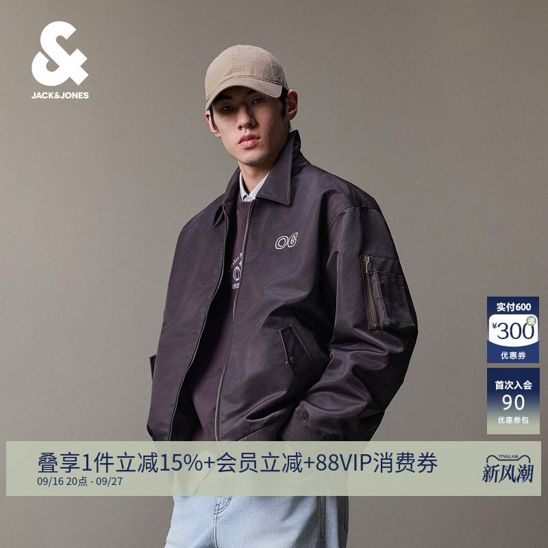 杰克琼斯秋款男飞行员棒球夹克图片
