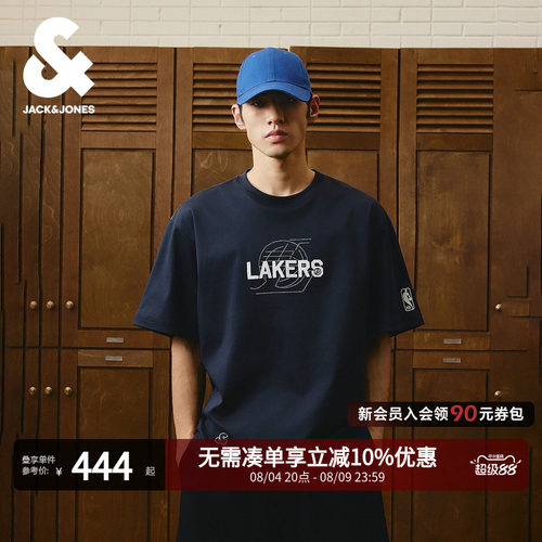 NBA联名湖人男宽松短袖T恤