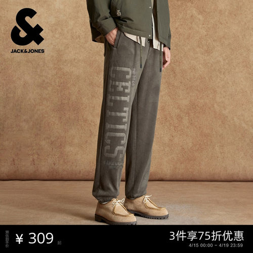杰克琼斯2025年冬季新款男装卫裤