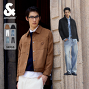 直筒廓形牛仔裤 杰克琼斯26年春夏百搭时尚 潮流仿麂皮夹克外套