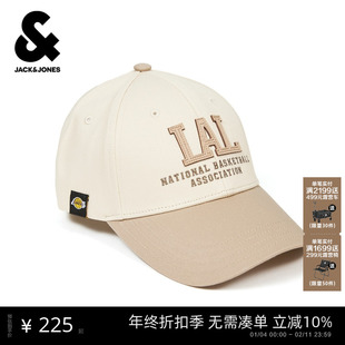 【NBA联名湖人队】杰克琼斯男帽子精致字母立体刺绣装饰简约休闲