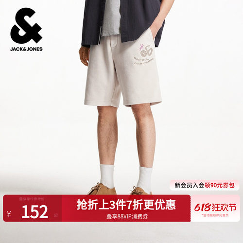 [商场爆款]杰克琼斯春季字母休闲运动宽松短裤男装22539F009