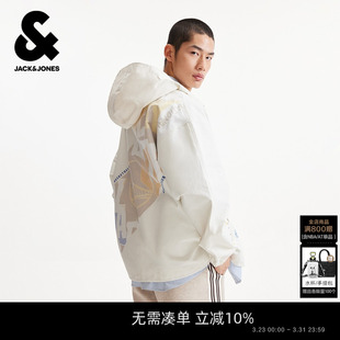 春季 杰克琼斯男装 勇士队 夹克外套百搭衣身拼接宽松 NBA联名款