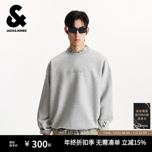 刺绣宽松上衣 宽松卫衣秋冬2025年新款 杰克琼斯NBA联名男装 落肩袖