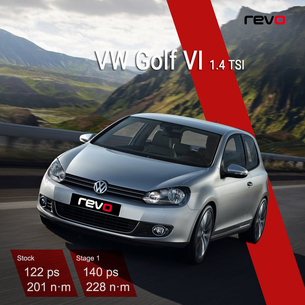 英国REVO大众Volkswagen 高尔夫6 1.4t（2013＜）性能升级程序ECU